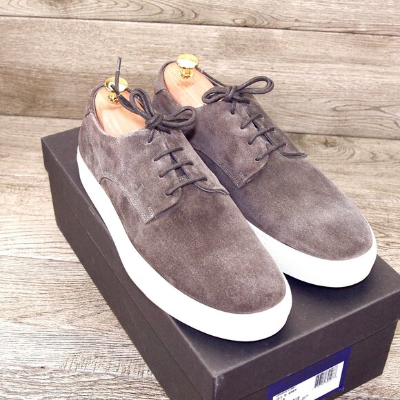 * NIB * $325 Allen Edmonds HOWARD Derby 10.5 D Grey Suede * add $15 new Trees